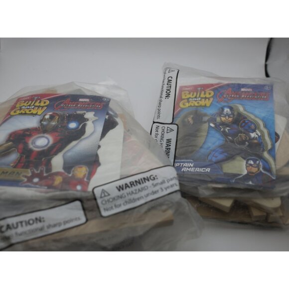 NWT Build and Grow Marvel Avengers Captain American and Iron Man | Unopened - Picture 7 of 7